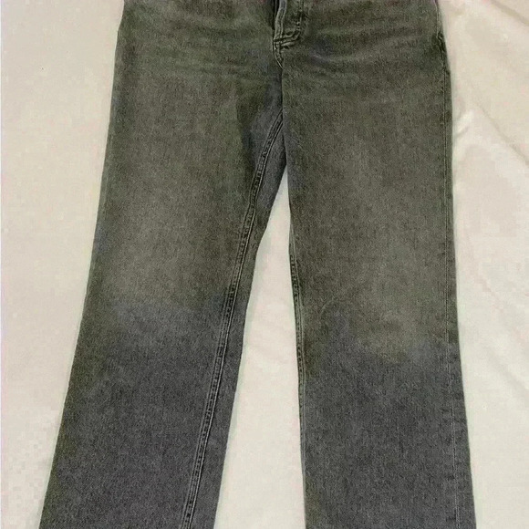 Agolde Ripley Grey Wash Straight Leg Cropped Vintage Inspired Design  size 25 - Picture 4 of 11